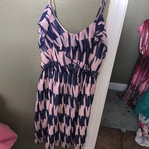 Light pink and purple dress
